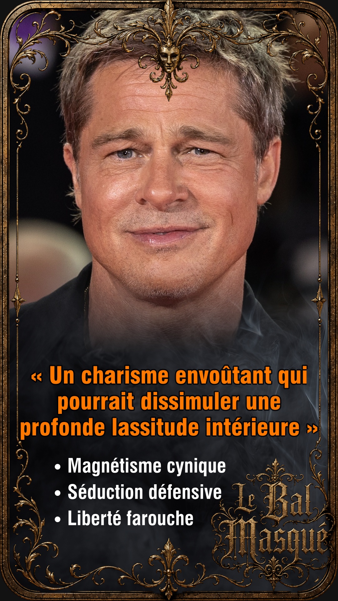 Carte Bal Masqué de Brad Pitt