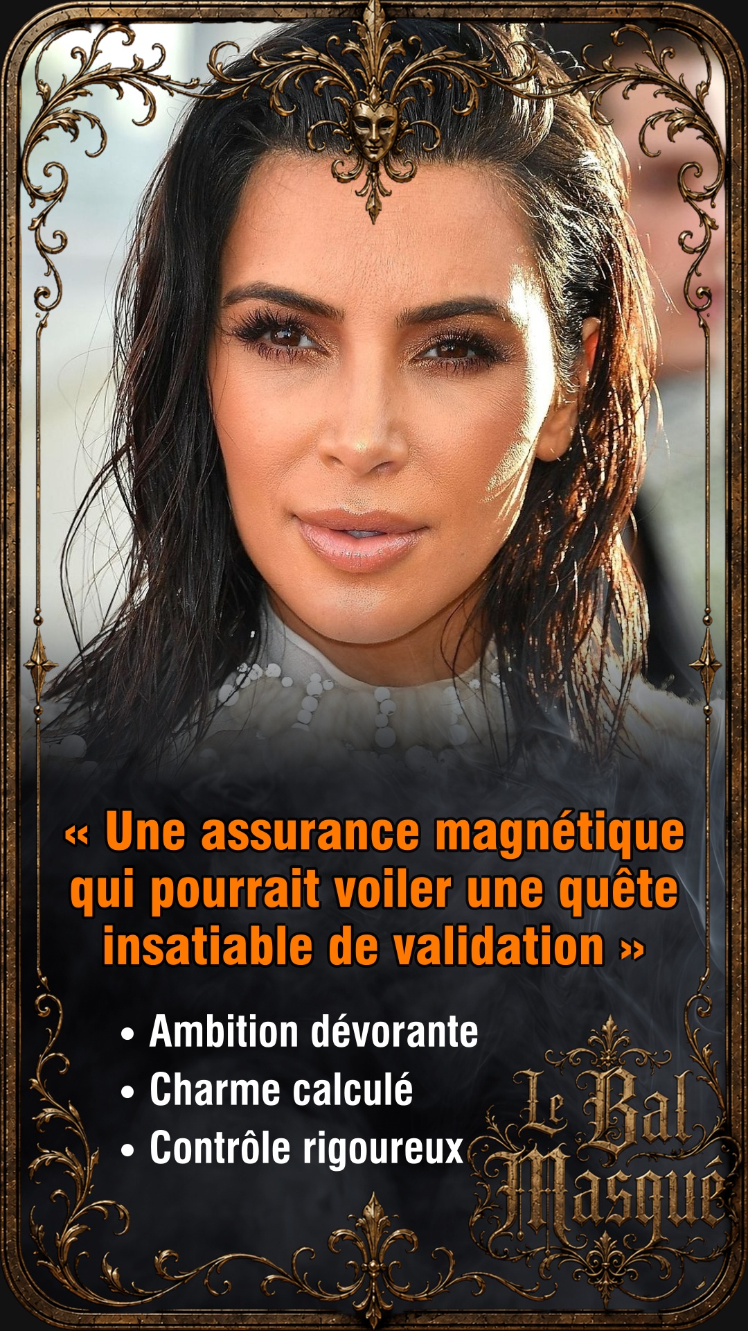 Carte Bal Masqué de Kim Kardashian
