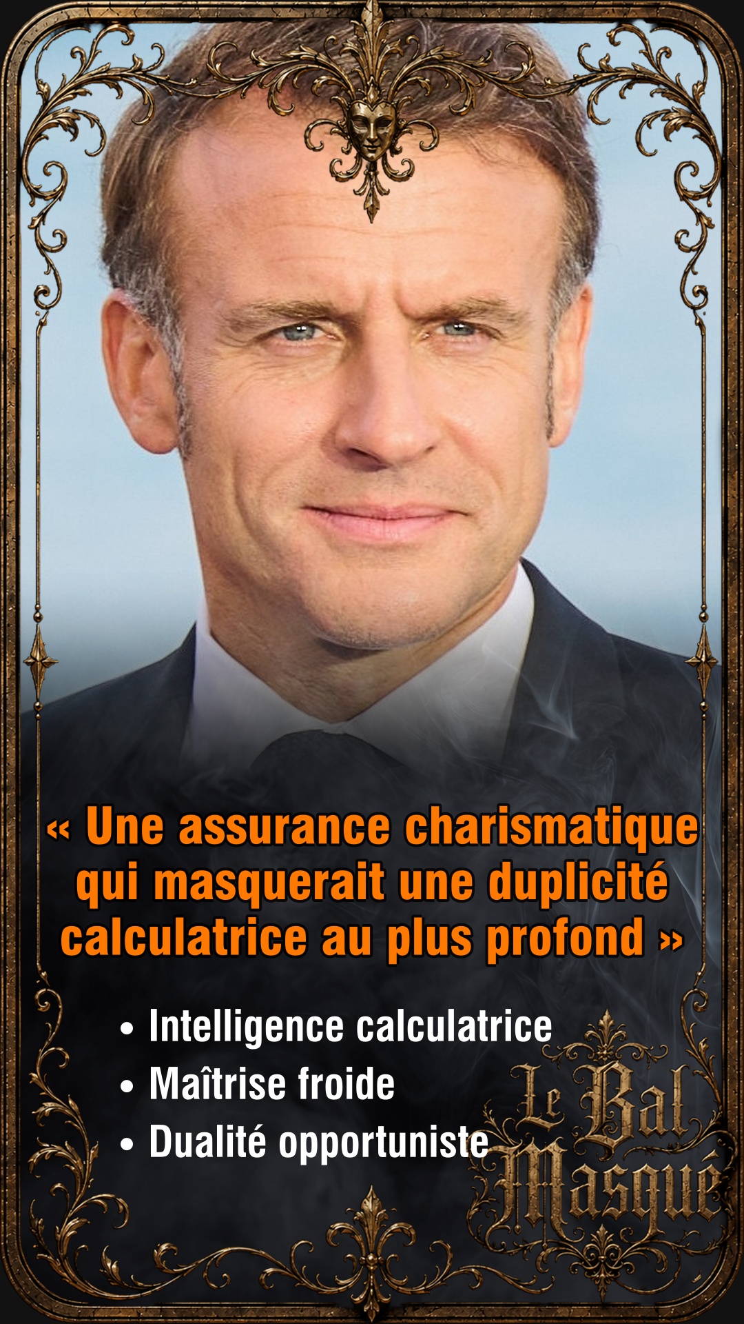 Carte Bal Masqué de Emmanuel Macron